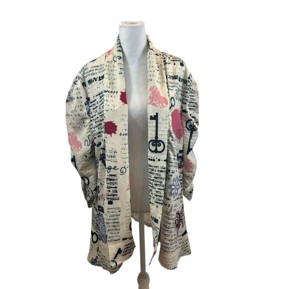 Brand‎ new with Tags Lily Firmiana Open Front Skeleton Key Cardigan XL - Picture 1 of 10